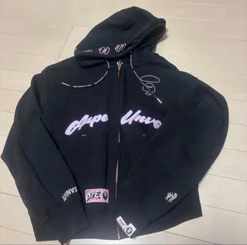 Aape 블랙 집업 후드티 XS