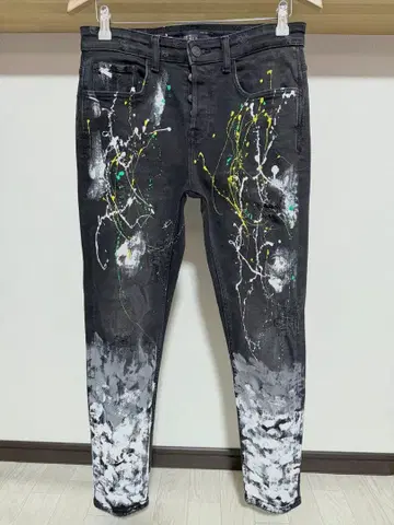 페인트 ZARA MAN 데미지 스키니 데님 청바지
