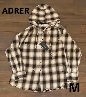 [ ADRER ] 오버 사이즈 셔츠 후드티 브라운