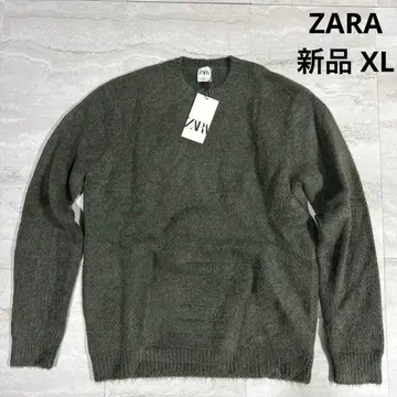 새상품 XL ZARA 울 니트 상의 올리브