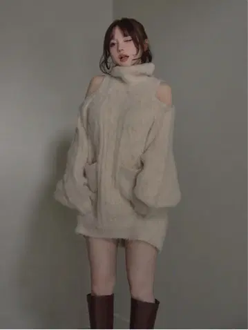 Allyn 케이블 니트 드레스 ANDMARY