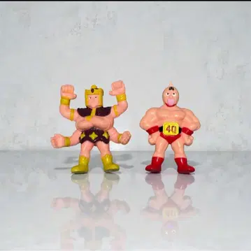 근육맨 지우개 2개 세트! 초레어 컬러링 풀컬러 근육맨 아슈라맨