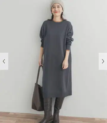택 포함 새상품 CHARCOAL DOORS 바이컬러 KNIT 원피스