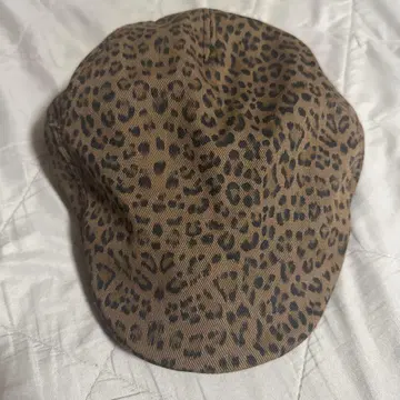 y2k 레오파드 무늬 헌팅 캡 모자