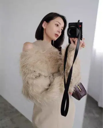 Anuans 오프숄더 레이어드 니트 원피스 M