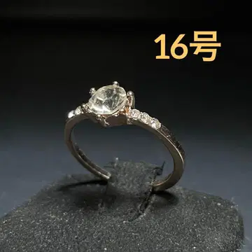 빈티지 패션 반지 핑크 골드 16호 크리스탈 스톤