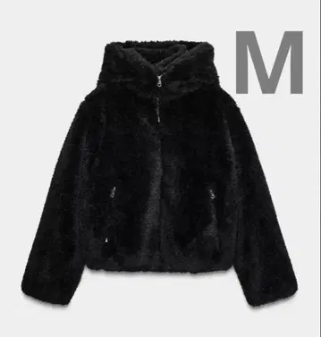 ZARA 후드 부착 써멀 인슐레이션 보아 아노락 M
