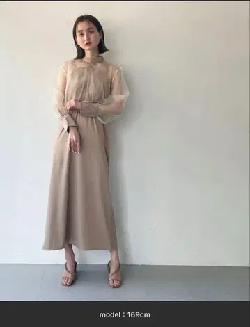 CLEIO 오간자 세트 원피스 아이보리