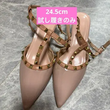 스터드 장식 힐 24.5cm
