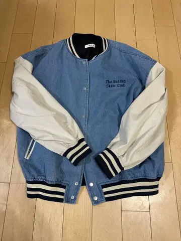 WEGO 바시티 자켓 데님