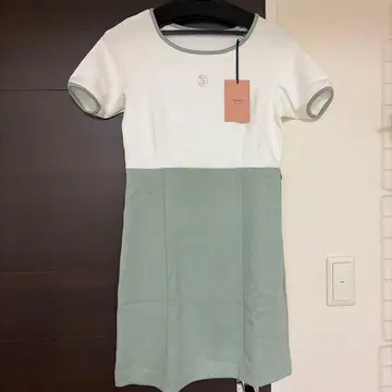 에이미 이스트 월 eimy 모티브 로고 파이핑 미니 원피스 MINT