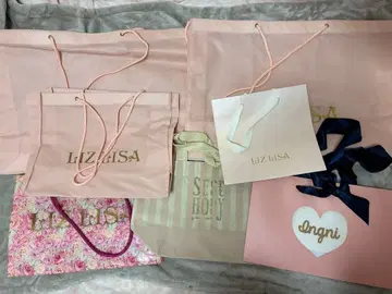 리즈리사 등 걸리시 스타일 브랜드 쇼핑백 7세트 묶음 판매