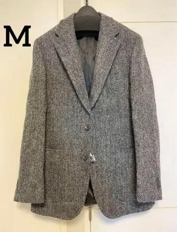Harris Tweed 헤링본 테일러드 자켓 그레이