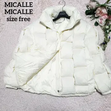 미카레 미카레 뜨개질 디자인 다운 코트 아이보리 컨디션 최상