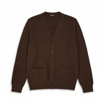 UNIQLO 브라운 V넥 가디건 모 100% L
