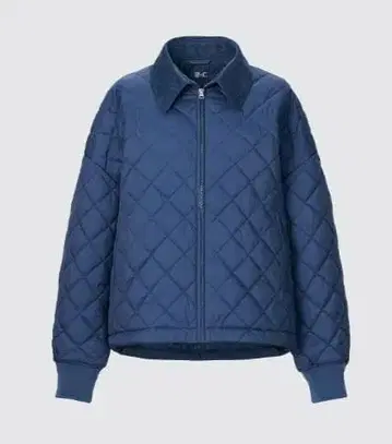 새상품급 UNIQLO C L 사이즈 퍼프 테크 블루종 퀼팅 자켓