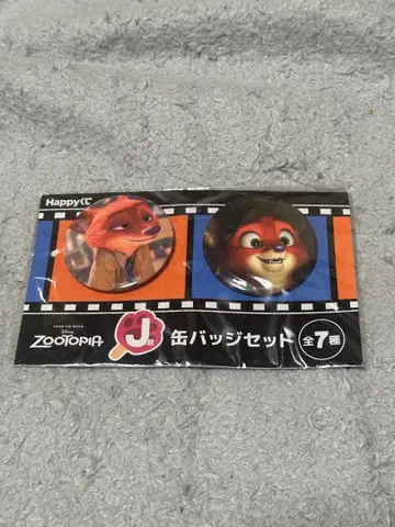 주토피아 J상 캔뱃지 세트 Happy 복권 닉 어린 시절