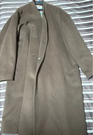 타케오 키쿠치 체스터 코트 브라운