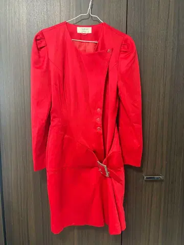 레트로 USED 구제 의류 빨간색 원피스