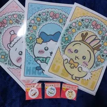 치이카와 오리지널 캔 거울 클리어 파일 3종 세트 세븐일레븐 한정판