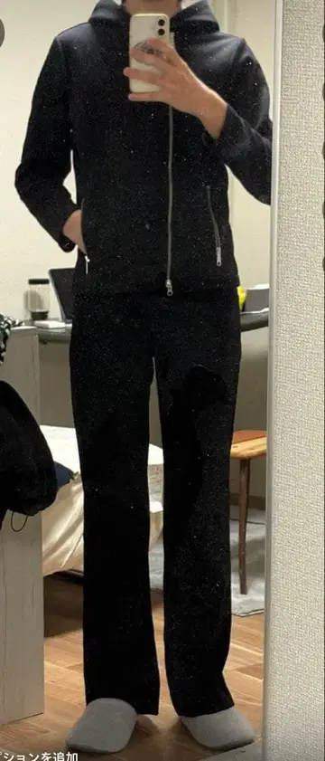 모드 사선 지퍼 후드티