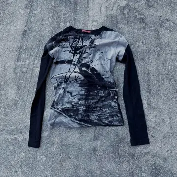 archive 00s 헤이세이 시크 스타일 롱 T셔츠 grunge y2k