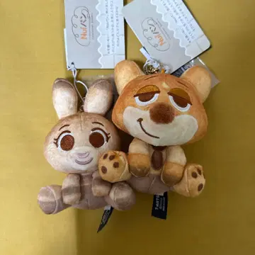 누이빵 주디 닉 봉제 인형 주토피아 새상품 두 개 세트