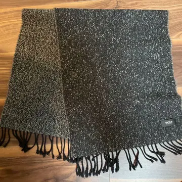 BOSS 울 혼방 머플러 그레이 계열