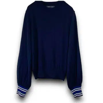 퀸즈 코트 네이비 스웨터 M 소매단 멋스러운 코디 발군 큐트