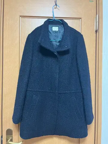 ELLE 네이비 피코트 울 혼방