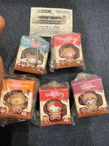 산리오 캐릭터즈 미니어처 패키지 컬렉션 전 5종