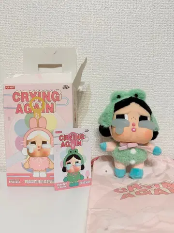 POPMART CRYBABY Crying Again 페이스 봉제 인형