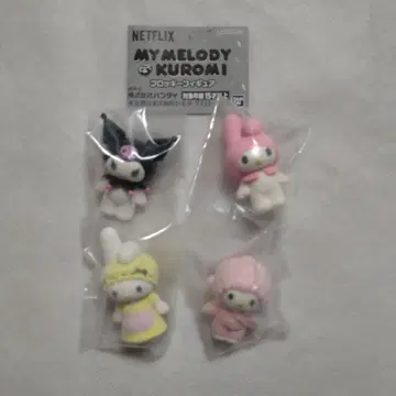 Netflix 마이멜로디 & 쿠로미 플로키 피규어 4종 세트
