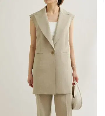 [ Drawing Numbers ] 슬라브 롱 베스트 색상: 베이지