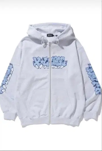 XLARGE 그래픽 집업 후드티 그레이 사이즈 L