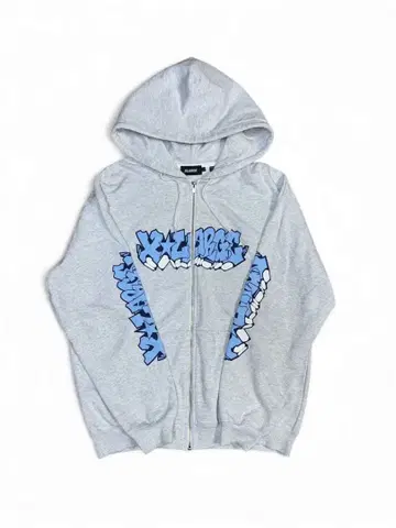 XLARGE 그래픽 집업 후드티 그레이 사이즈 L