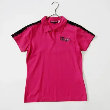 댄스 위드 드래곤 여성용 골프 레이스 피케 셔츠 사이즈 2