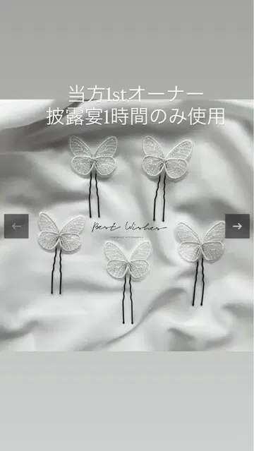 Best Wish 나비 헤어핀 6개 세트