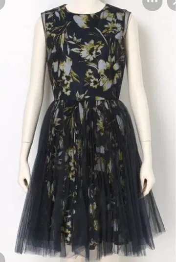 프레이 아이디 네이비 튤 원피스 0사이즈 s사이즈 컨디션 최상