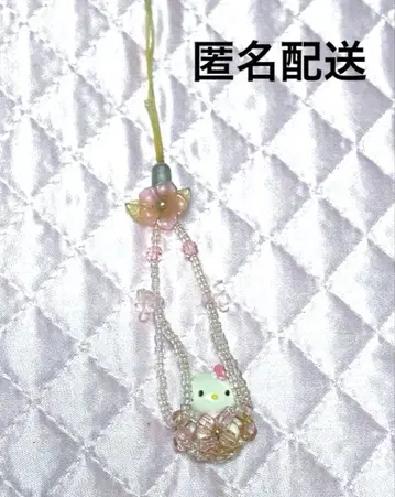 헬로키티 블랑코 비즈 스트랩 족자 헤이세이 레트로 레어 2001년