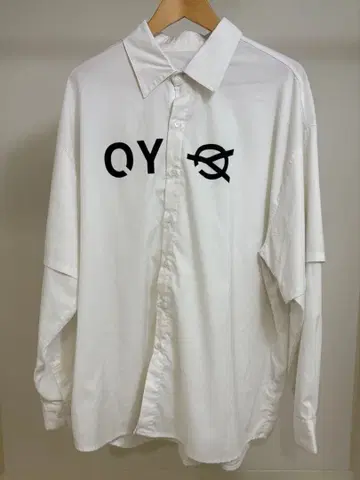 OY 긴팔 셔츠 Y셔츠 레이어드 한국 스트릿 구제 의류 화이트 셔츠
