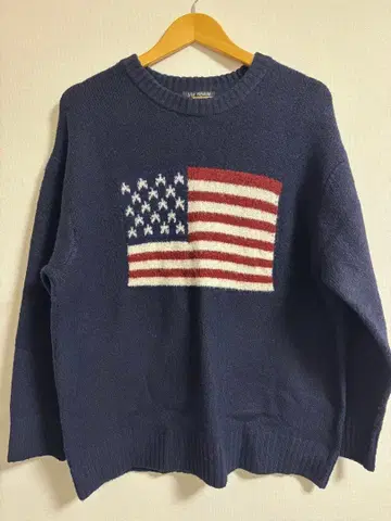미국 국기 니트 네이비 컬러