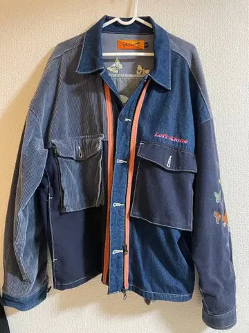 left Alone 나비 자수 데님 자켓 M