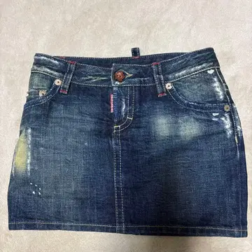 [정품] Dsquared2 다크 블루 데님 미니 스커트