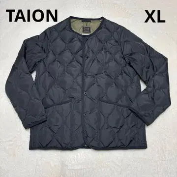 [새상품급] TAION 체온 다운 95% 퀼팅 자켓 블랙 XL