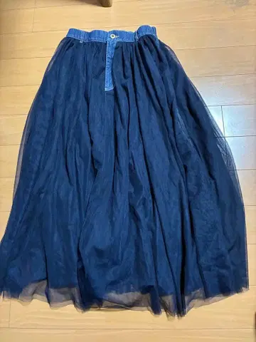 네이비 샤샤 스커트 데님