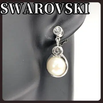 레어 SWAROVSKI 스와로브스키 펄 귀걸이 대형 13.0mm