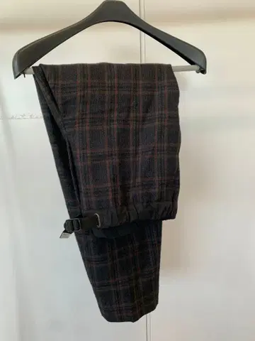 체크 무늬 이지 팬츠