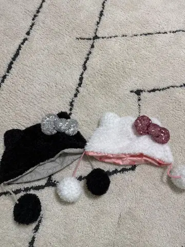 USJ 키티 팬캡 2색 세트