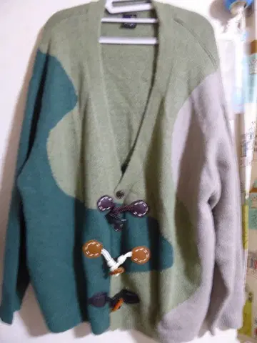 고 슬로우 카라반 컬러 블록 가디건 사이즈 4